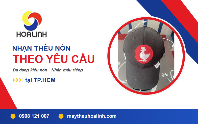 thêu nón theo yêu cầu TP Hồ Chí Minh